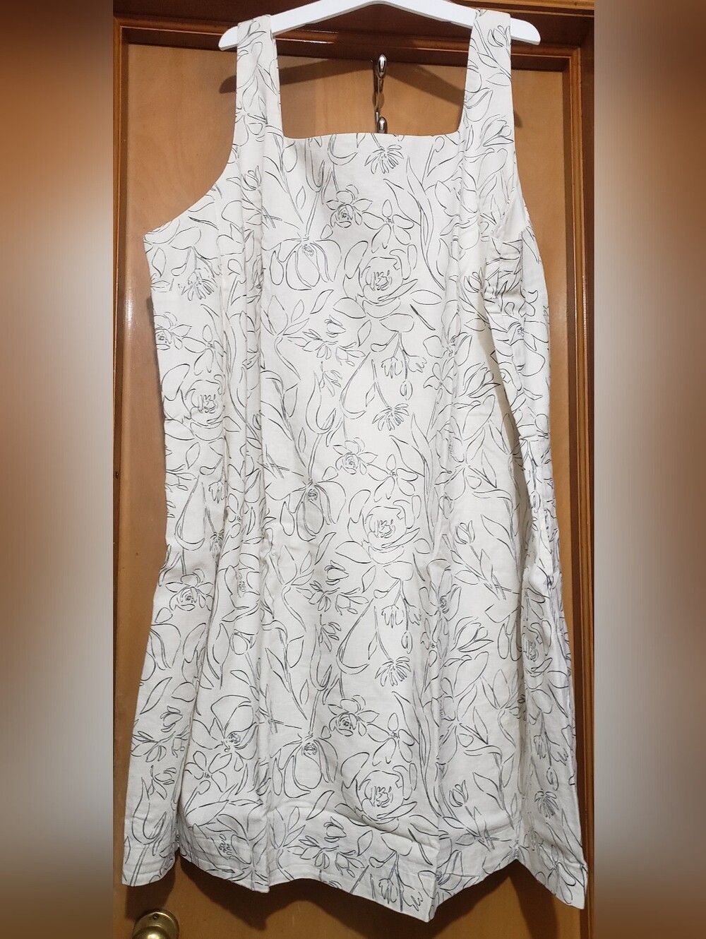 a new day White Floral Sketch Dress